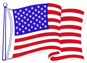 American Flag Memorial Day Illustration PNG Image