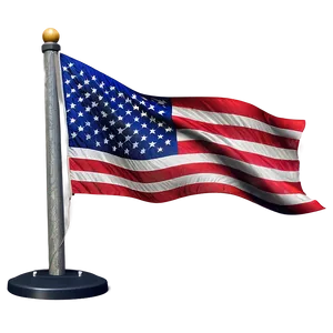 American Flag On Curved Pole Png Jdr8 PNG Image