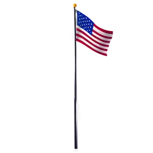 American Flag On Pole Silhouette Png 06132024 PNG Image