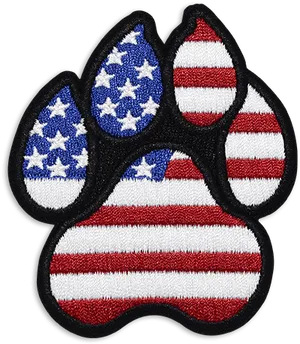 American Flag Paw Patch PNG Image