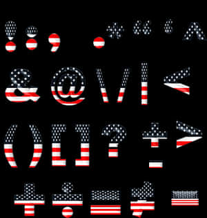 American Flag Punctuationand Symbols PNG image with transparent background