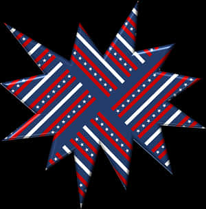 American Flag Starburst Pattern PNG with transparent background