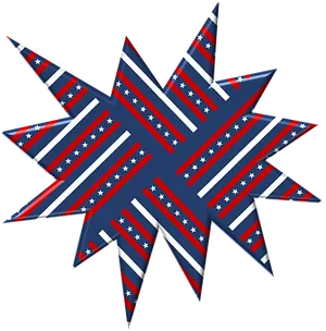 American Flag Starburst Pattern PNG Image