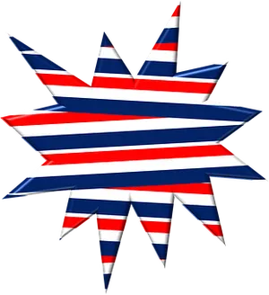 American Flag Starburst PNG Image