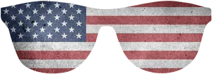 American Flag Sunglasses Design PNG Image