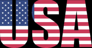 American Flag U S A Letters PNG image with transparent background