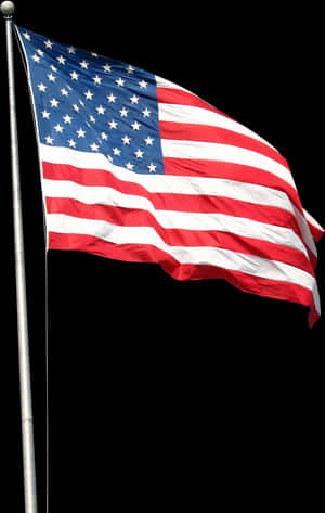 Clip Art Usa Image Pngpix Transparent - American Flag On Pole Transparent Background, Png Download PNG image with transparent background