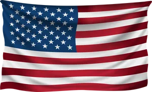 American Flag Waving Memorial Day PNG Image