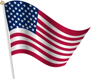 American Flag Waving Veterans Day PNG Image