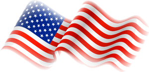 American Flag Waving4th July Celebration PNG image with transparent background