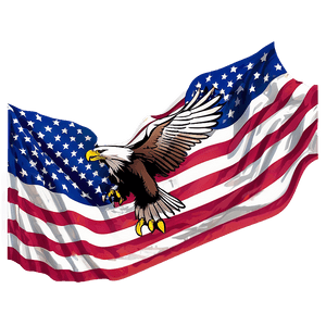 American Flag with Eagle PNG Design wmf PNG image with transparent background