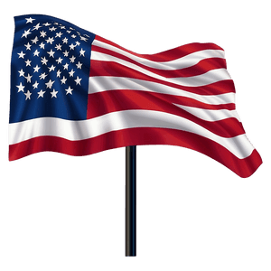 American Flag with Pole PNG Clipart 98 PNG image with transparent background