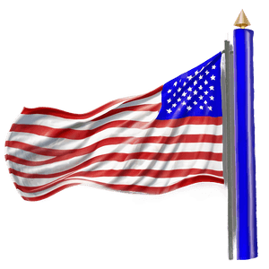 American Flag with Pole PNG Clipart wcl68 PNG image with transparent background