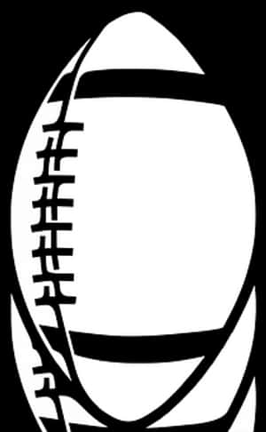 American Football Icon Blackand White PNG image with transparent background