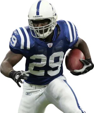 American Football Player Running With Ball PNG Image