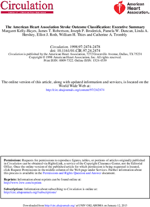 American Heart Association Stroke Outcome Classification PNG image with transparent background