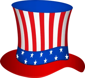 American Patriotic Top Hat PNG Image