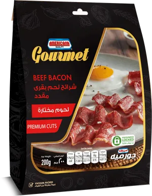 Americana Gourmet Beef Bacon Package PNG Image