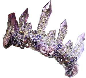 Amethyst Crystal Tiara PNG Image