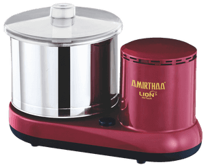 Amirthaa Lions Wet Grinder Red PNG image with transparent background