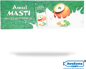 Amul Masti Spiced Buttermilk Advertisement PNG Image