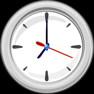 Analog Clock Illustration PNG image with transparent background