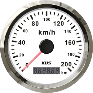 Analog Digital Speedometer Display PNG Image