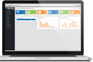 Analytics Dashboard Interface Laptop PNG Image