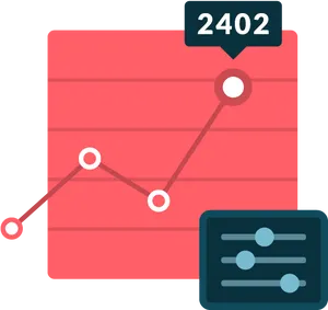 Analytics Performance Graph Icon PNG Image