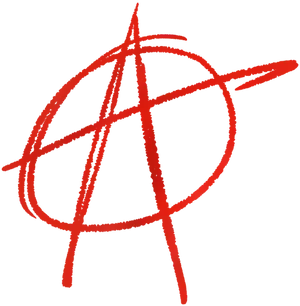 Anarchy Symbol Redon Blue PNG Image