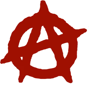 Anarchy Symbol Redon Blue PNG Image