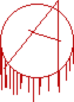 Anarchy Symbol Redon Blue PNG Image