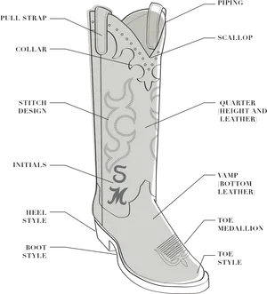 Anatomyofa Cowboy Boot PNG Image