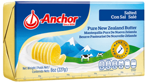 Anchor New Zealand Salted Butter Package PNG image with transparent background