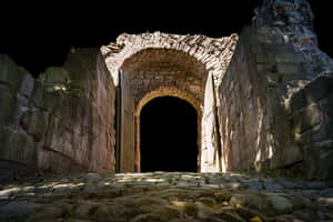 Ancient Archway Nighttime PNG