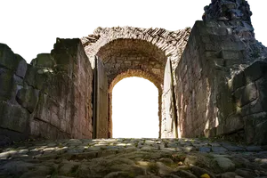 Ancient Archway Nighttime PNG Image