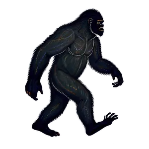 Ancient Bigfoot Cave Art Png Alk PNG Image