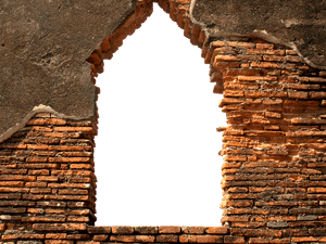 Ancient Brick Wall Architecture PNG