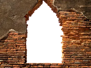 Ancient Brick Wall Architecture PNG Image