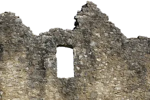 Ancient Castle Wallwith Window PNG Image