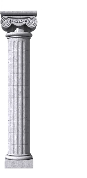 Ancient Column Ionic Order PNG Image