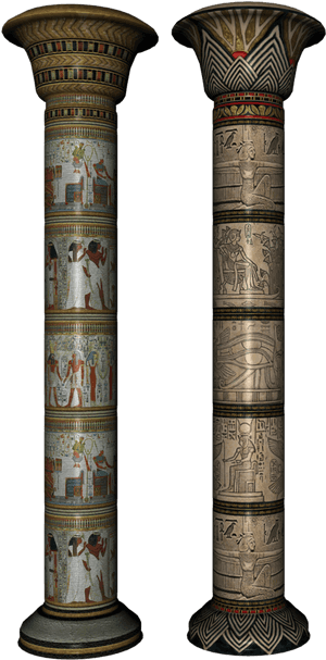 Egyptian Columns Png , Png Download - Egyptian Columns In Color, Transparent Png PNG with transparent background