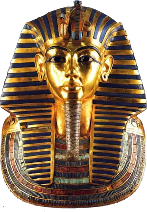 Ancient Egyptian Golden Mask PNG Image