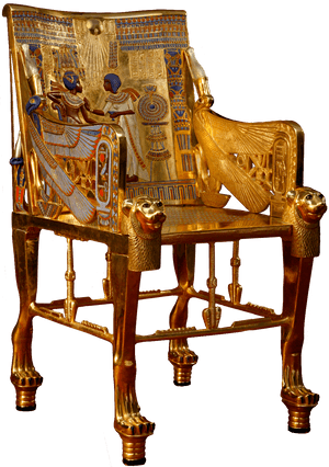 Gold Throne Png Jpg Black And White Library - Tutankhamun Throne Png PNG image with transparent background