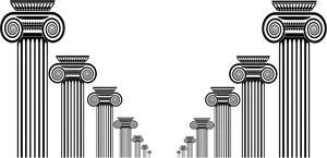 Ancient Greek Columns Vector PNG Image