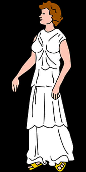 Ancient Greek Woman Cartoon PNG