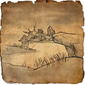 Ancient Map Sketch Artwork PNG Image