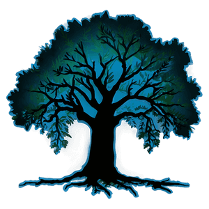Ancient Oak Silhouette PNG ste10 PNG with transparent background
