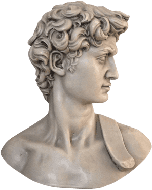 #david #bust #head #cheat #statue #ancient #rome #greek, HD Png Download PNG image with transparent background
