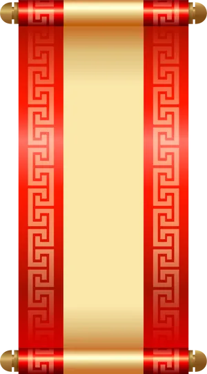 Ancient Scroll Design PNG Image